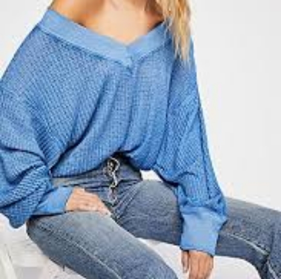 Waffle knit long sleeve top - Picture 6 of 8